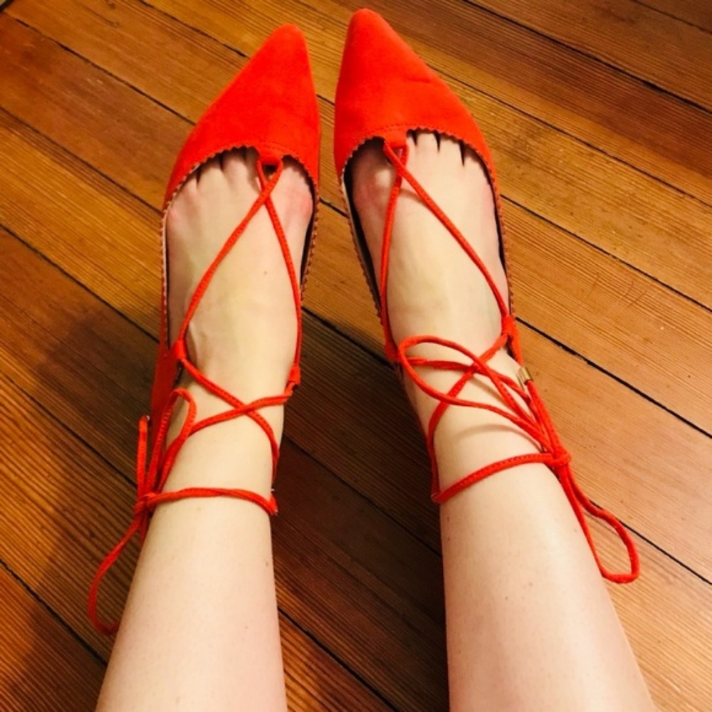 NEW!  TOPSHOP finest ghillie lace-up flats - Picture 5 of 7